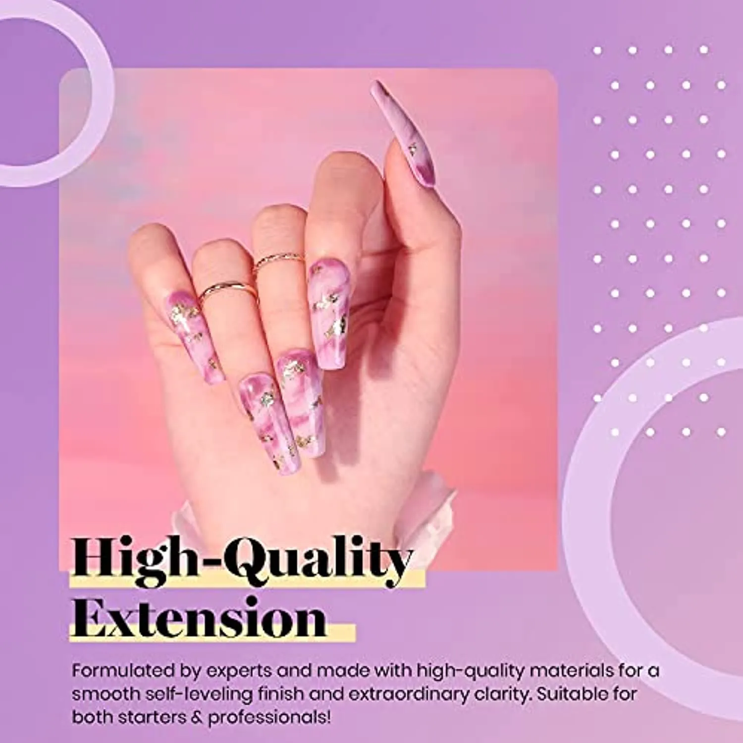 Beetles 6 Pcs Grape Vine Purple Acrylic Powder Nail Kit with 100% Kolinsky Hair Acrylic Nail Brush