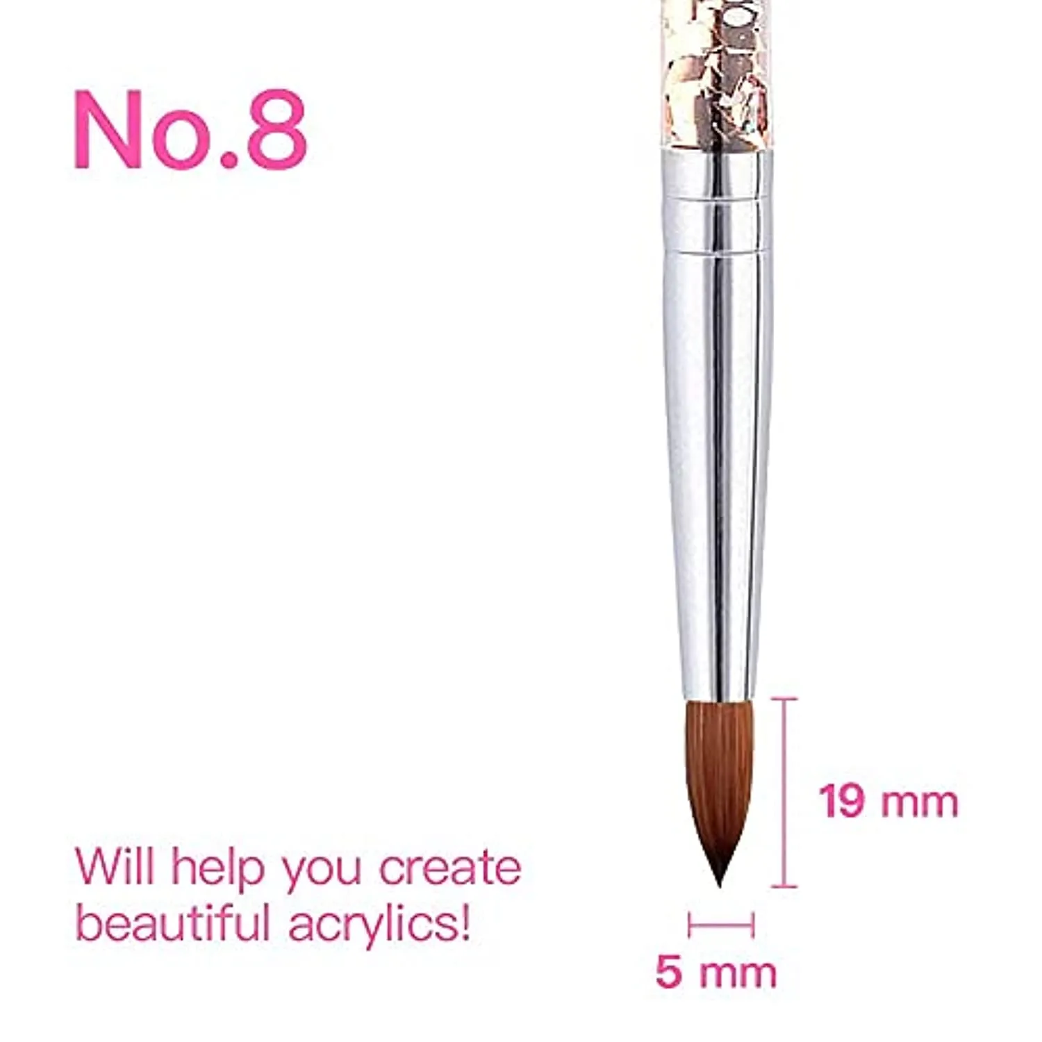 Beetles 6 Pcs Grape Vine Purple Acrylic Powder Nail Kit with 100% Kolinsky Hair Acrylic Nail Brush