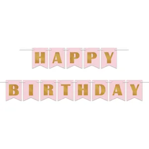 Beistle Foil Happy Birthday Streamer 6 in  x 10' (1/Pkg) Party Supply Decoration : Sweet 16