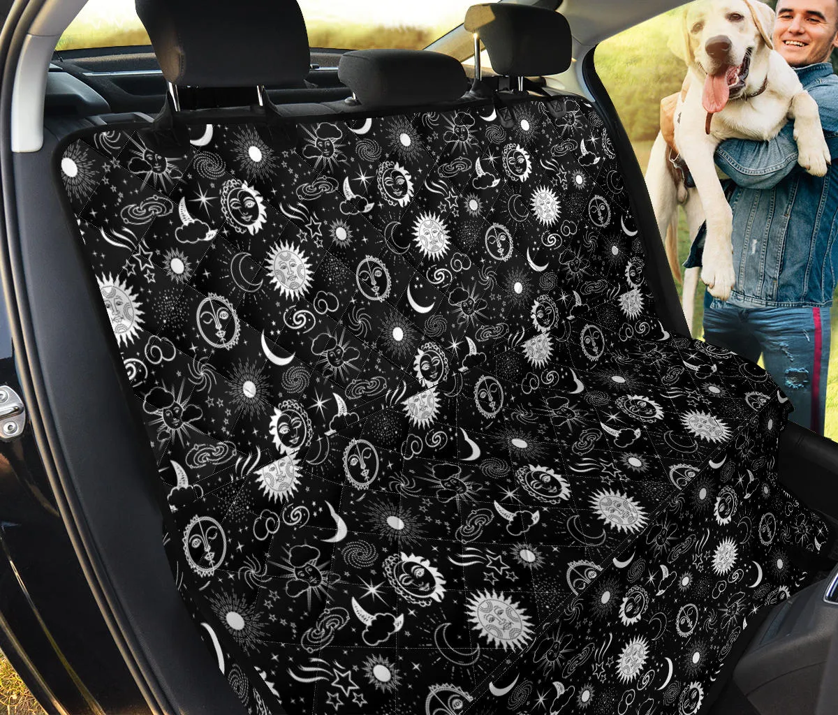 Black White Celestial 13 Car Pet Seat Cover