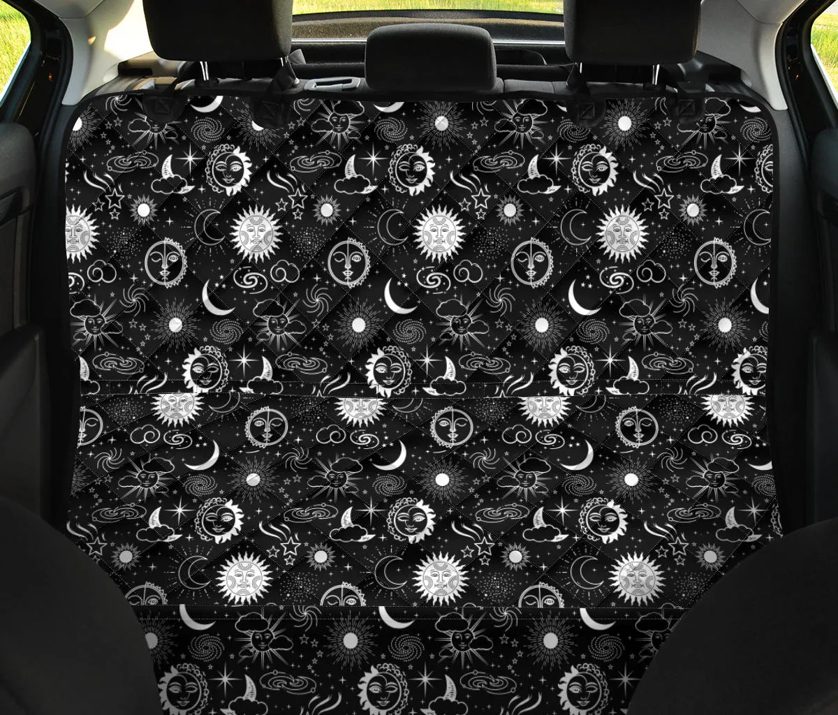 Black White Celestial 13 Car Pet Seat Cover