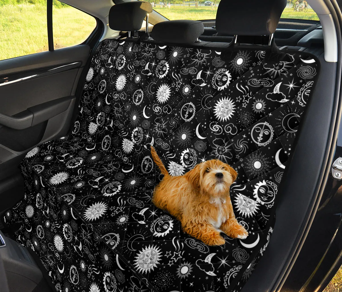 Black White Celestial 13 Car Pet Seat Cover