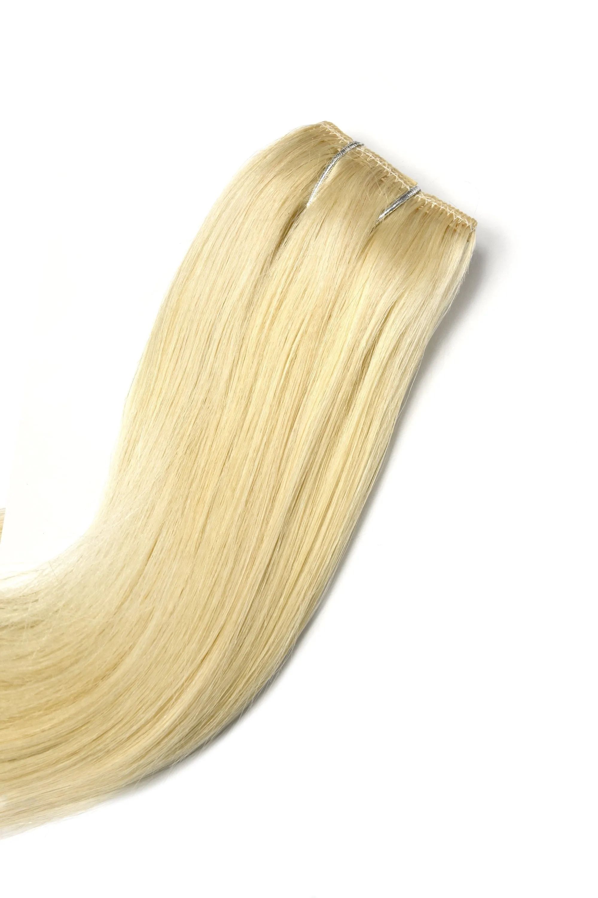 Bleach Blonde (#613) Quad Weft Clip In One Piece Hair Extensions