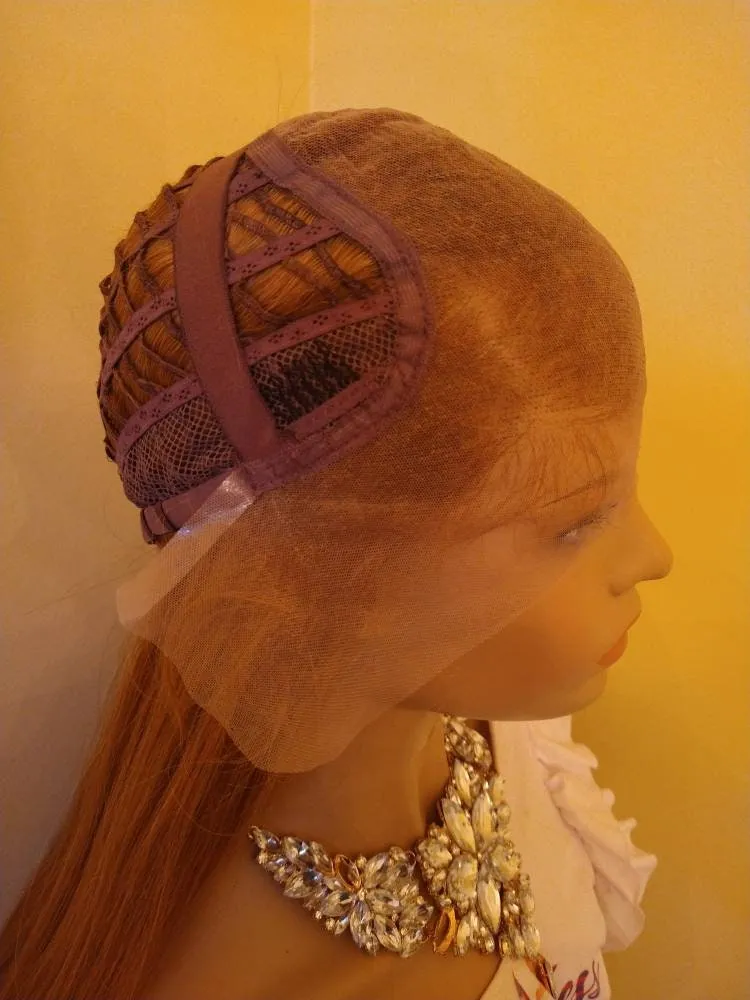 Blonde Lace Frontal Wig | Straight Wig With HD Lace | Human Blend Wig, 13x6 Free Parting | Glory Tress Wigs, Alopecia Wig // GINGERBREAD