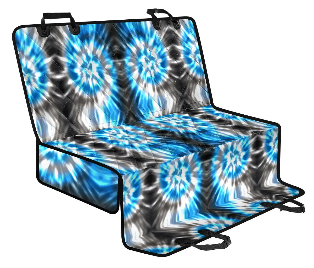 Blue Tie Dye Pet Car Back Seat Cover