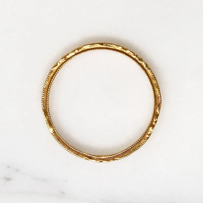 Blush Engraved Band in Recycled Rose Gold by 720