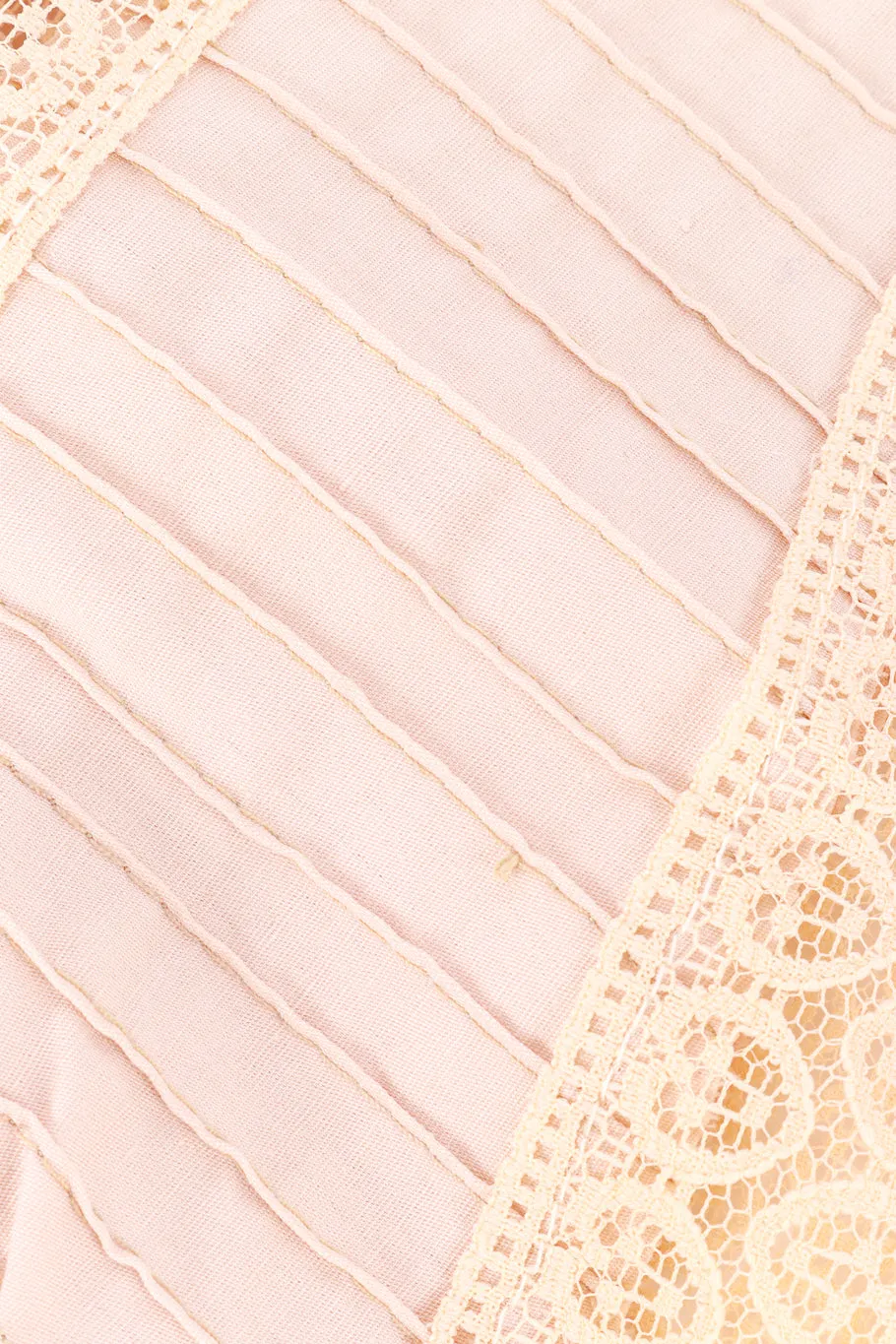 Blush Mexican Pintuck Wedding Dress