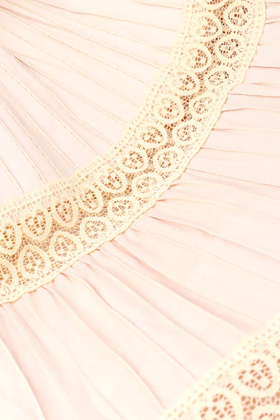 Blush Mexican Pintuck Wedding Dress