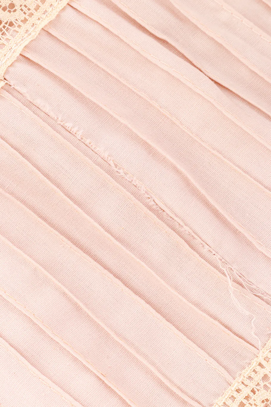 Blush Mexican Pintuck Wedding Dress