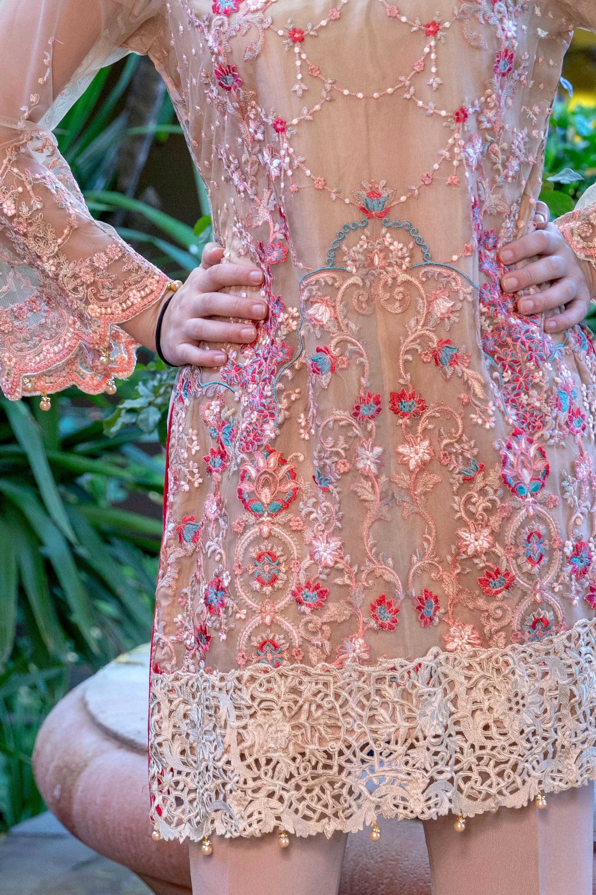 Blush Pink Georgette Salwar Kameez - Suit- Sobia Nazir