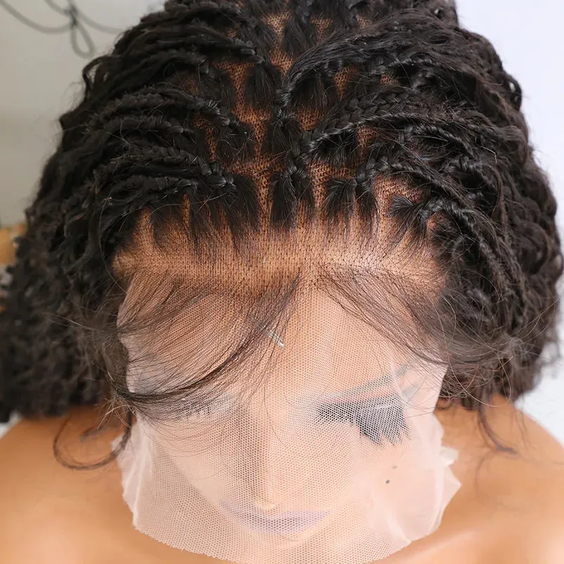 Bohemian Knotless HD Lace Human Hair Full Lace Braided Wig