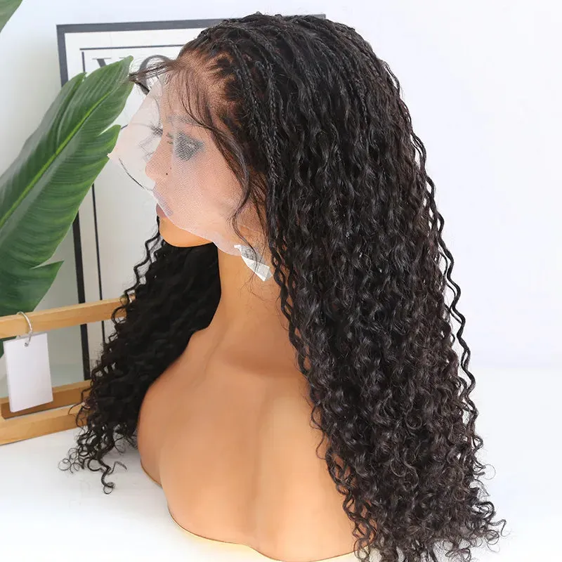 Bohemian Knotless HD Lace Human Hair Full Lace Braided Wig