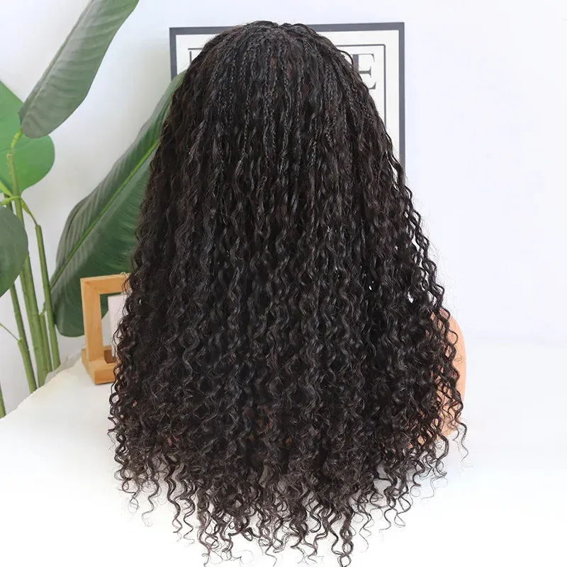 Bohemian Knotless HD Lace Human Hair Full Lace Braided Wig