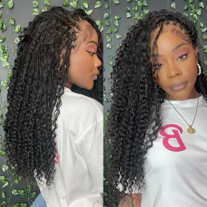 Bohemian Knotless HD Lace Human Hair Full Lace Braided Wig