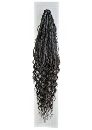 Boho Human Hair French Deep Box Braids 2X 18"