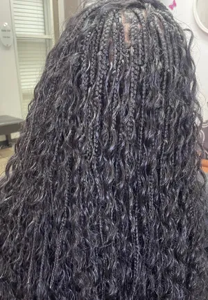 Boho knotless with Human Hair