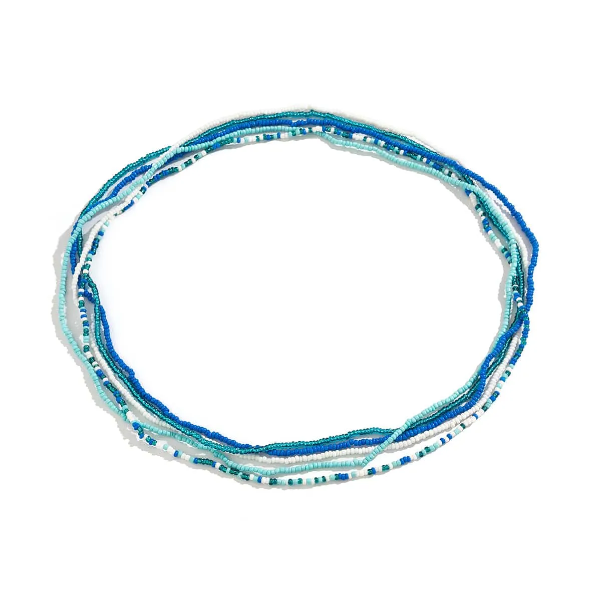 Boho Layered Ocean Style Crystal Beaded Waist Chain Set