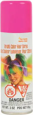 Bright color Hair spray