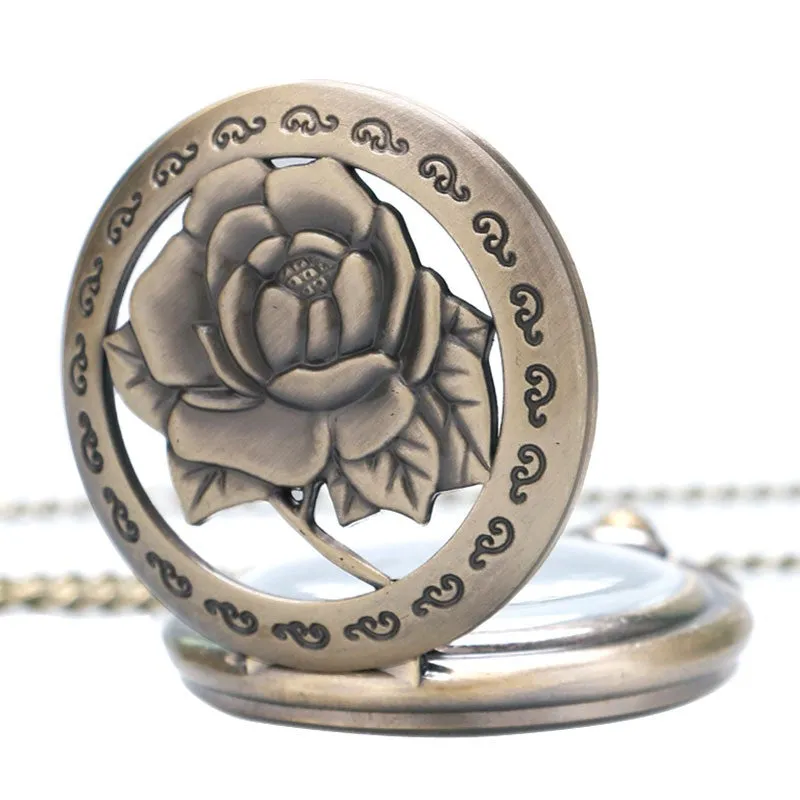 Bronze Antique Rose Pocket Watch