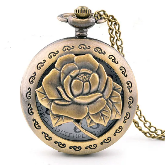 Bronze Antique Rose Pocket Watch