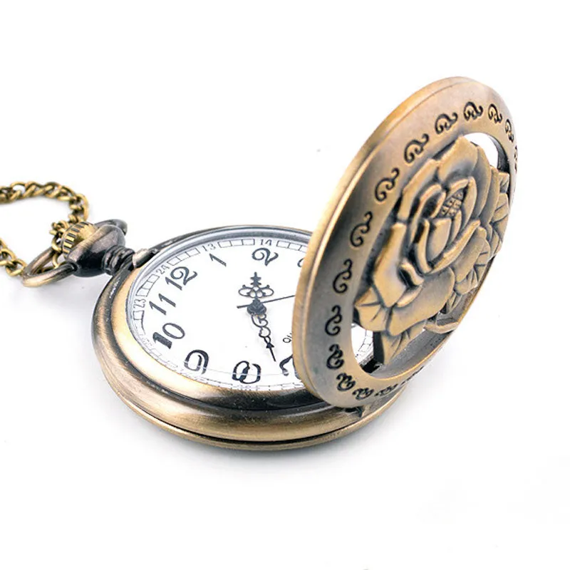 Bronze Antique Rose Pocket Watch