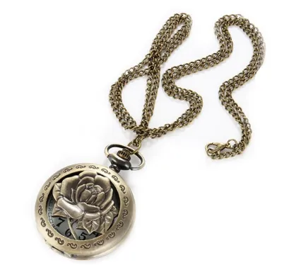 Bronze Antique Rose Pocket Watch