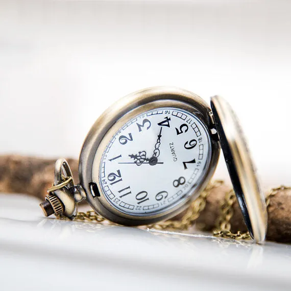 Bronze Antique Rose Pocket Watch
