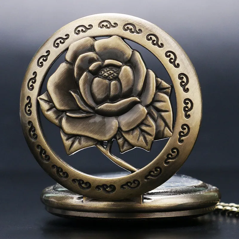 Bronze Antique Rose Pocket Watch