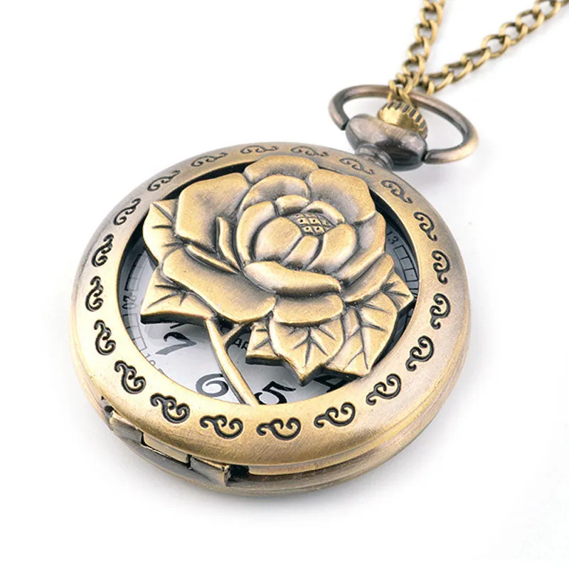 Bronze Antique Rose Pocket Watch