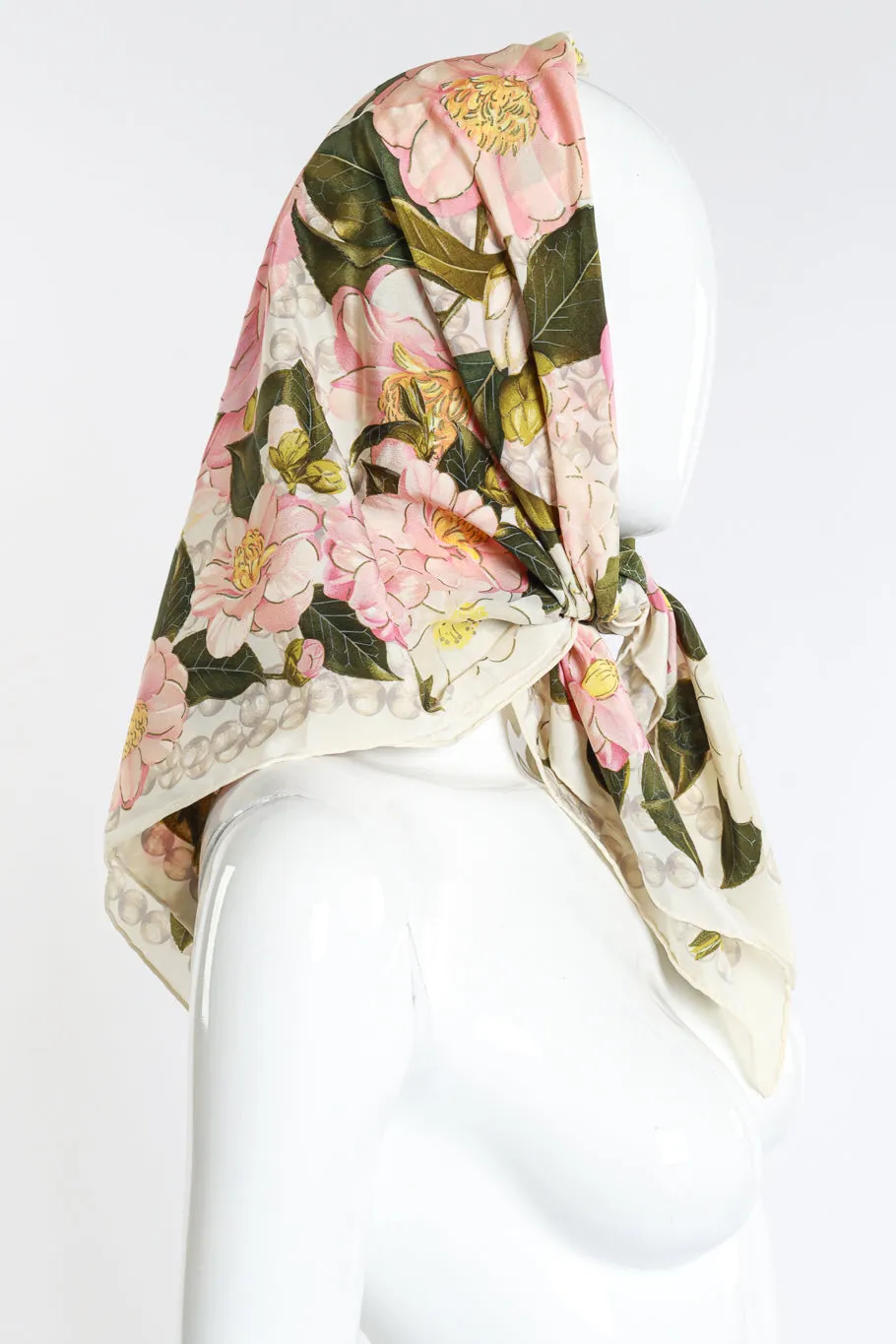 Camellia Floral Silk Scarf