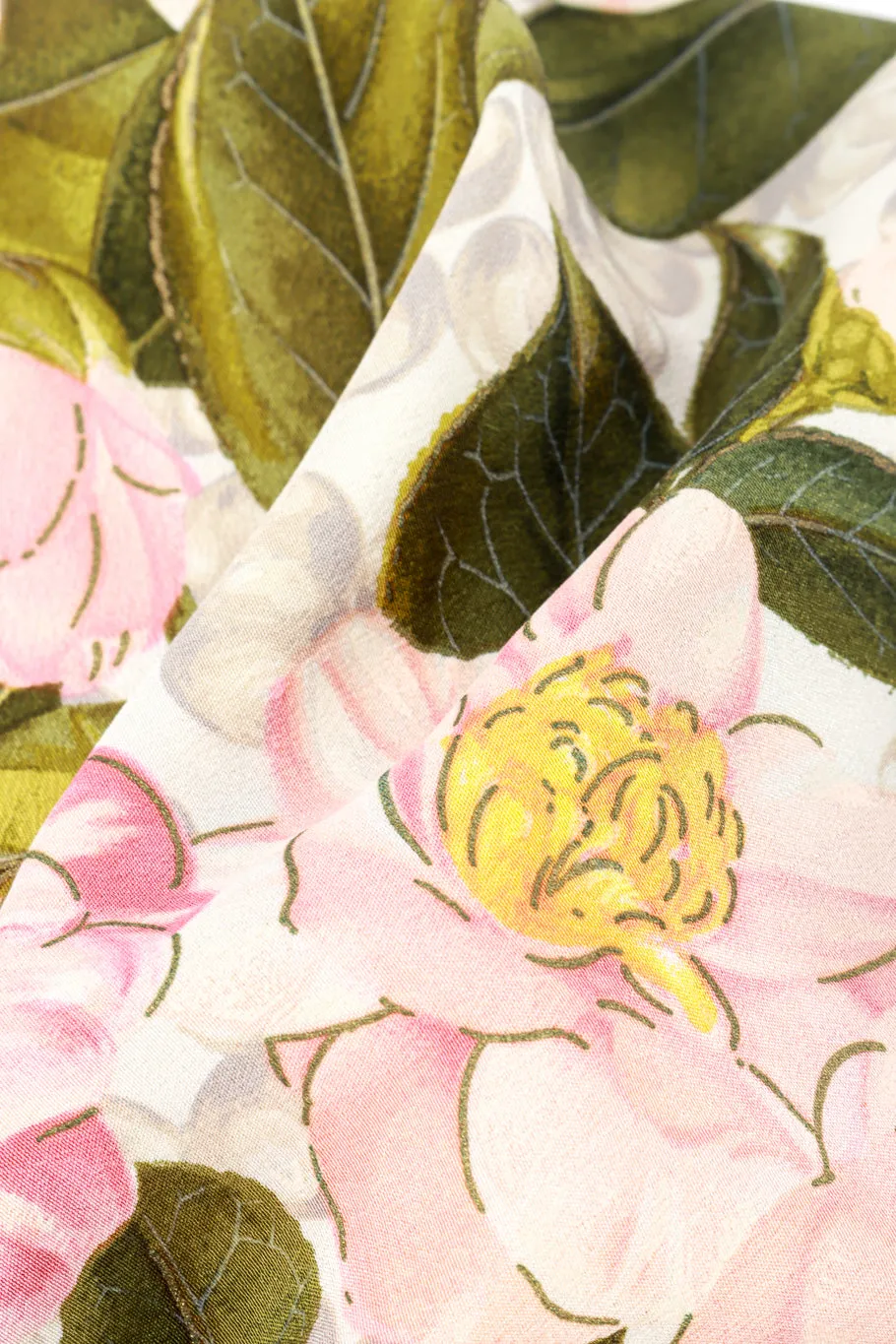 Camellia Floral Silk Scarf