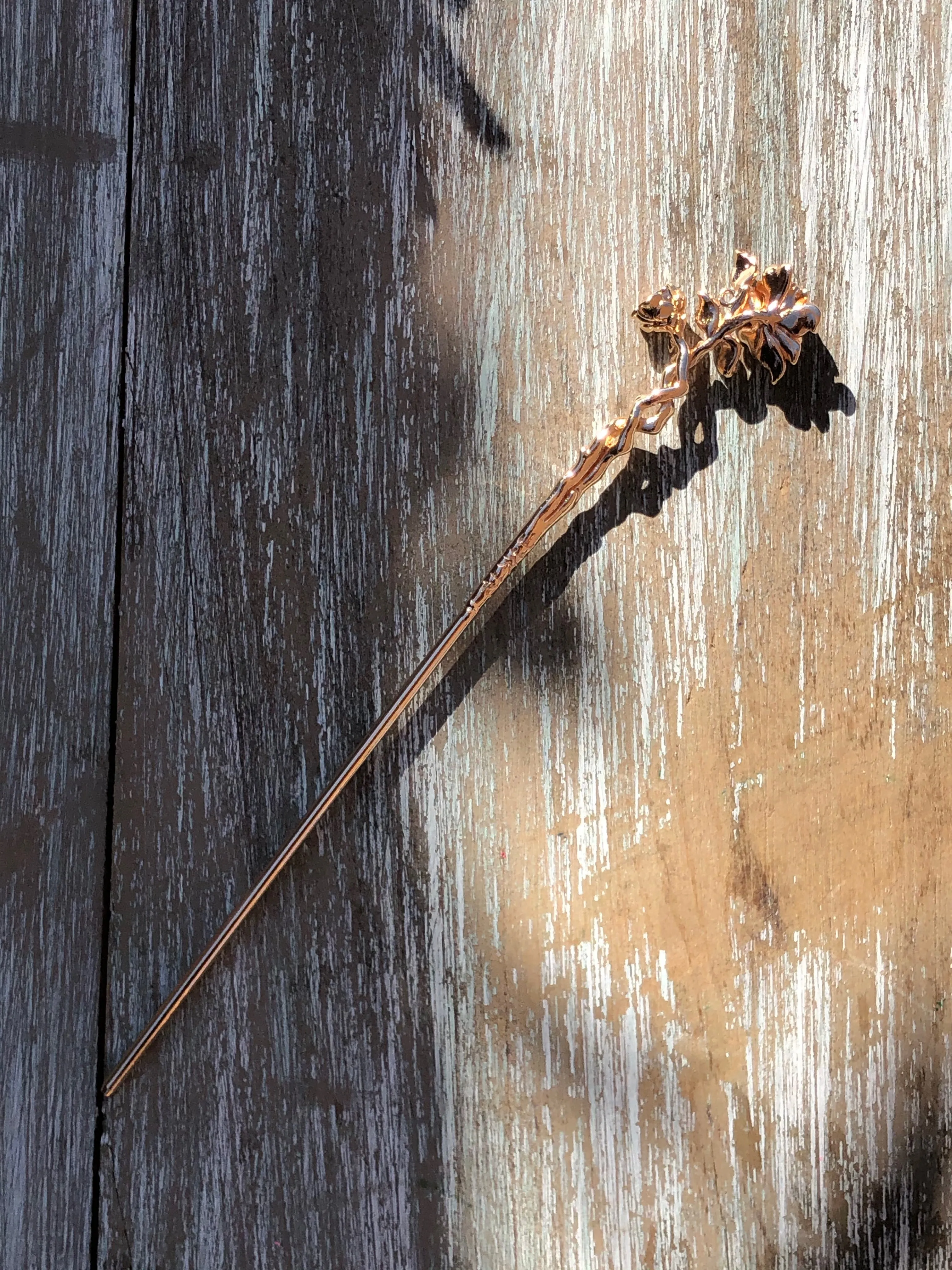 Camellia Gold Hair Stick