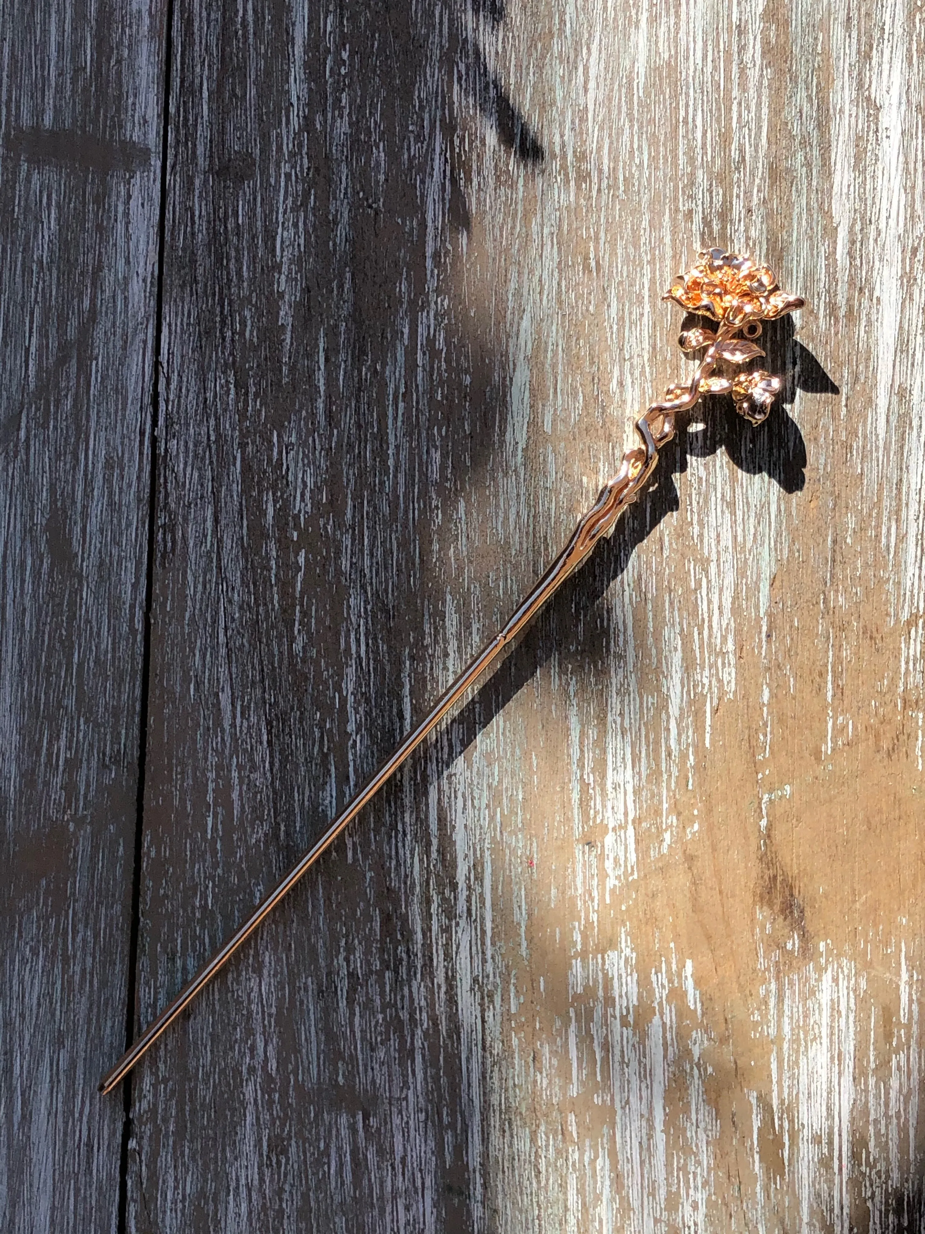 Camellia Gold Hair Stick