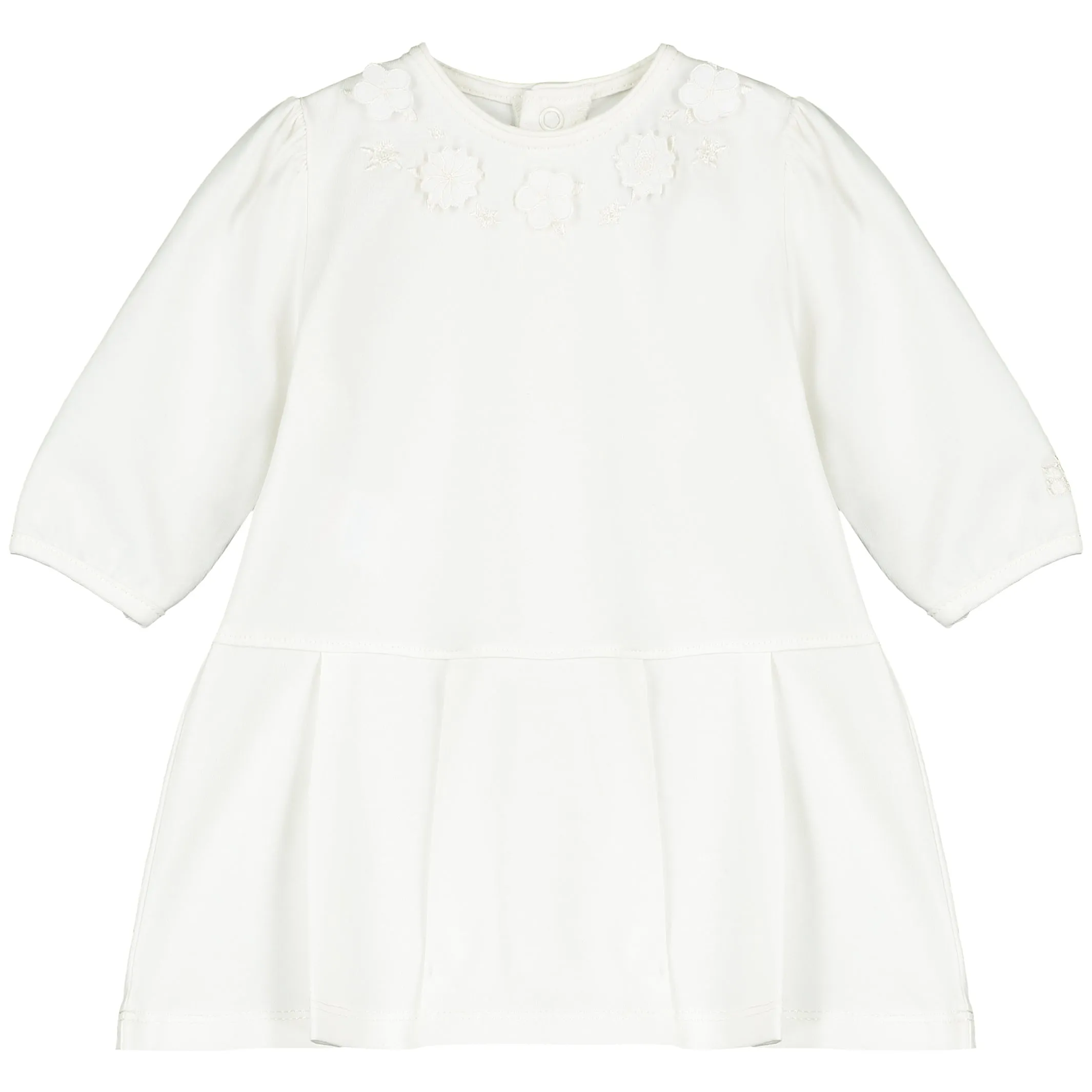 Celeste Ivory Dress with Flower Detail & Tights
