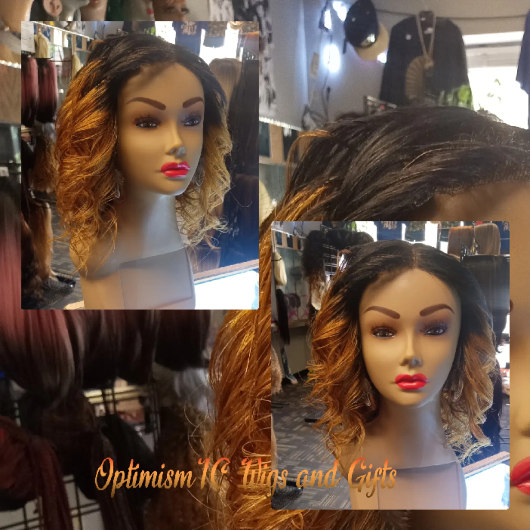 Charmaine blonde ombre $75 100% Human Hair Lace Front Wig Optimismic Wigs and Gifts West St Paul MN