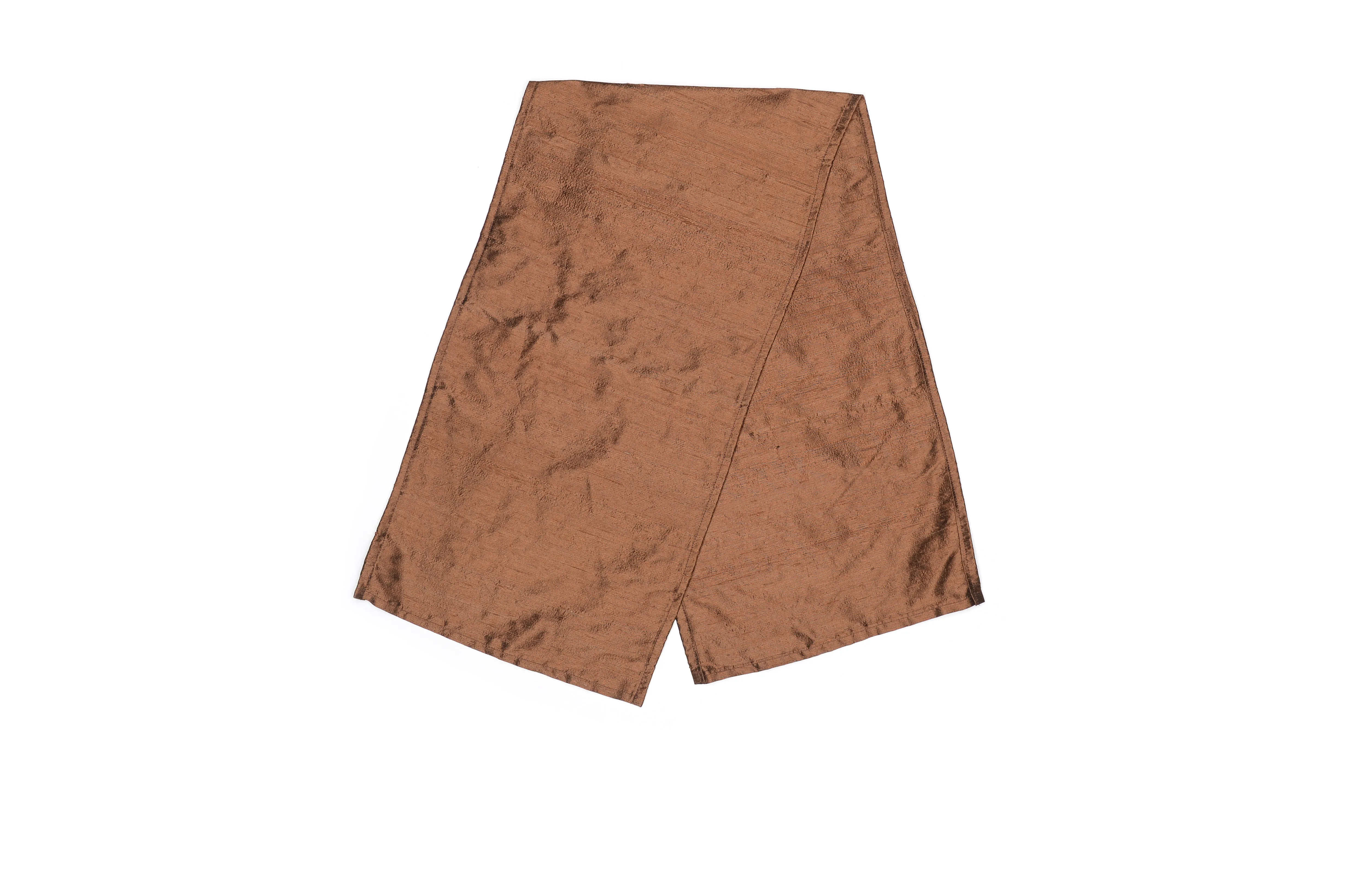 Chocolate Brown Nude Silk Scarf