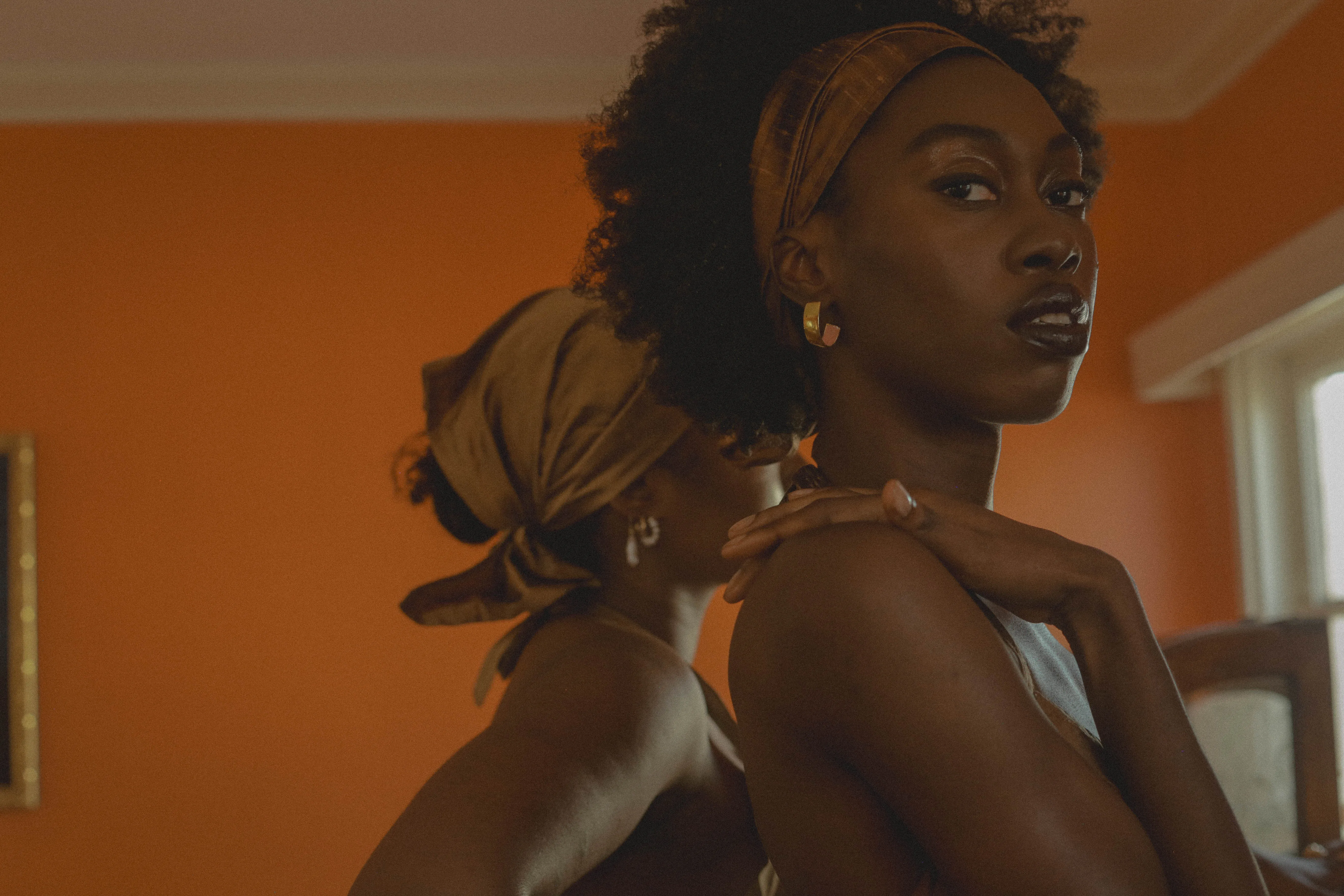 Chocolate Brown Nude Silk Scarf