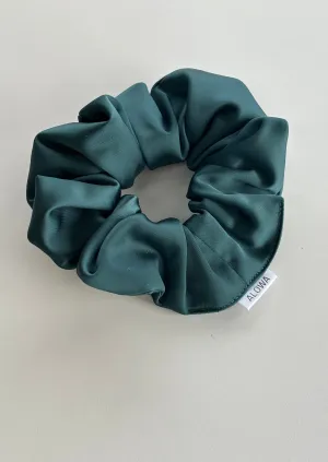 Chouchou en satin - Fluffy Forest Green