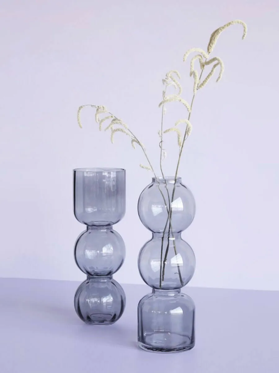 Circle Vases Smoked - Set of 2