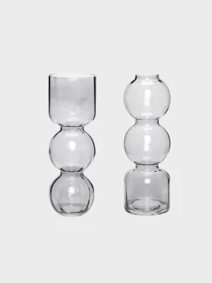 Circle Vases Smoked - Set of 2