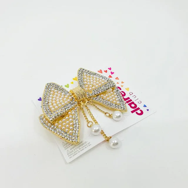 Claire's Ramadan Gold Hair Bows Clips & Grips