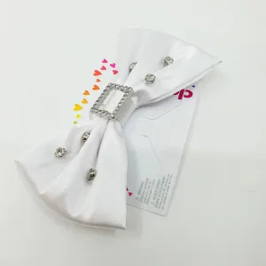 Claire's Ramadan White Hair Bows Clips & Grips