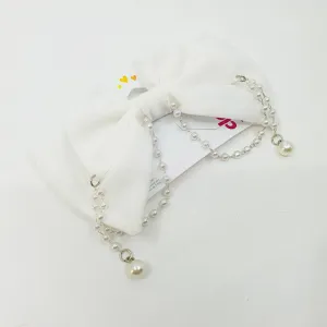 Claire's Ramadan White Hair Bows Clips & Grips