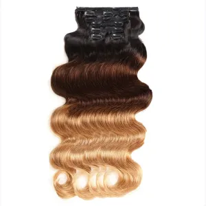 Clip In Body Wave Human Hair Extensions