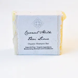 Coconut Thai Lime Organic Shampoo bar - Vegan, Palm-oil Free