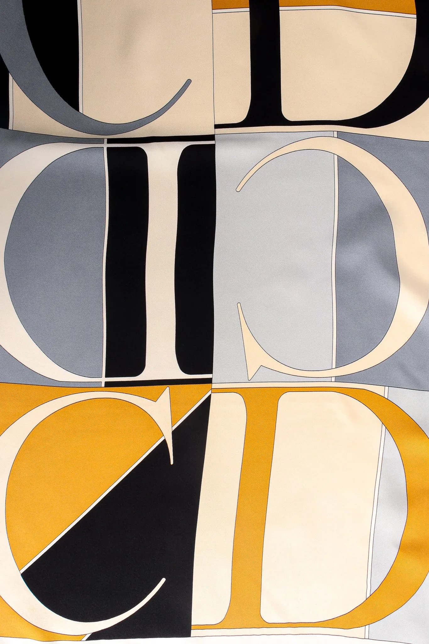 Colorblock Monogram Silk Scarf