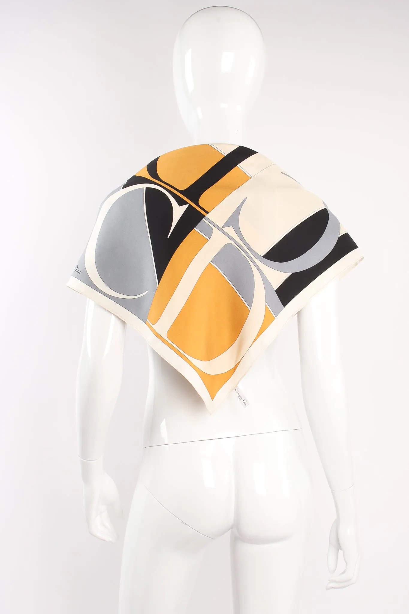 Colorblock Monogram Silk Scarf