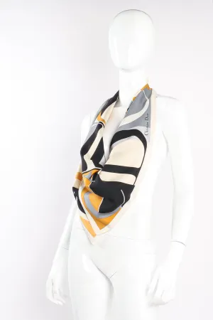 Colorblock Monogram Silk Scarf