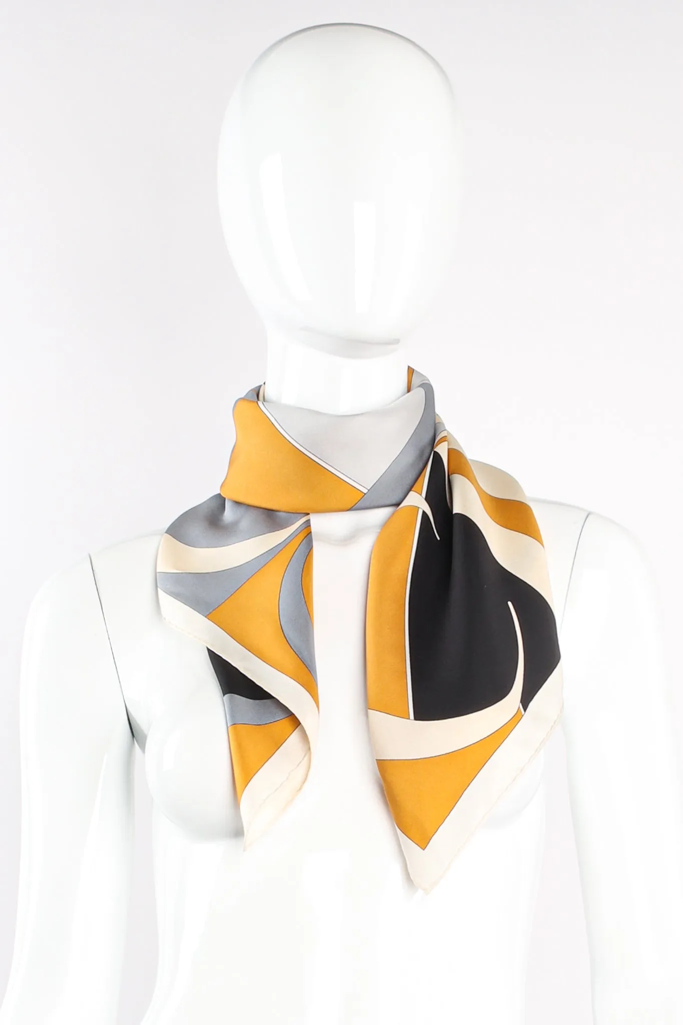 Colorblock Monogram Silk Scarf