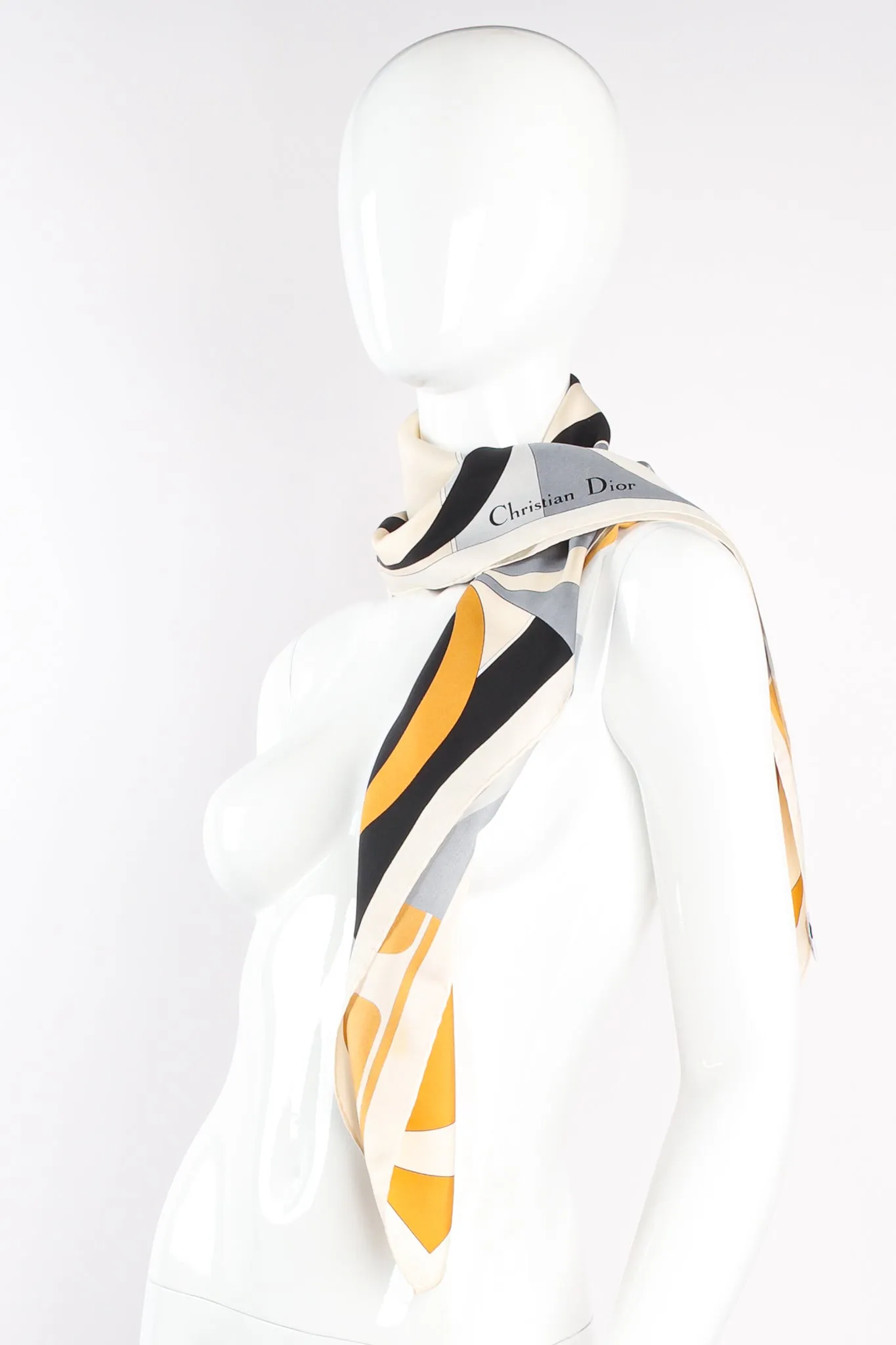Colorblock Monogram Silk Scarf